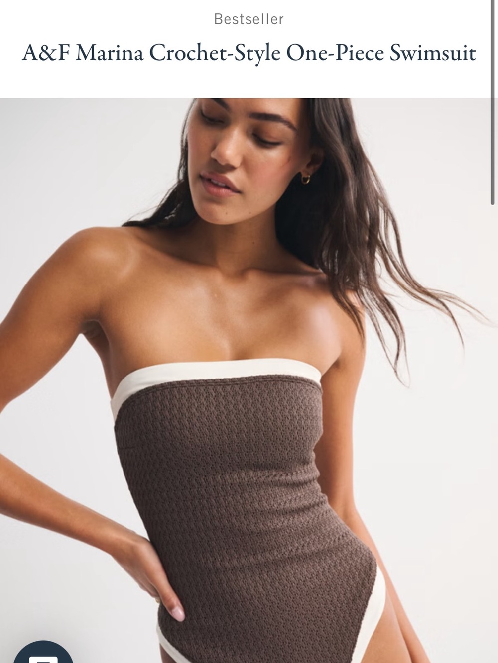 A&F Marina Crochet-Style One-Piece Swimsuit